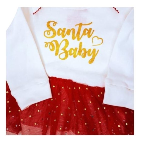 #K11 Santa Baby Infant Girls Christmas Infant Wear Dress - Picture 2 of 3